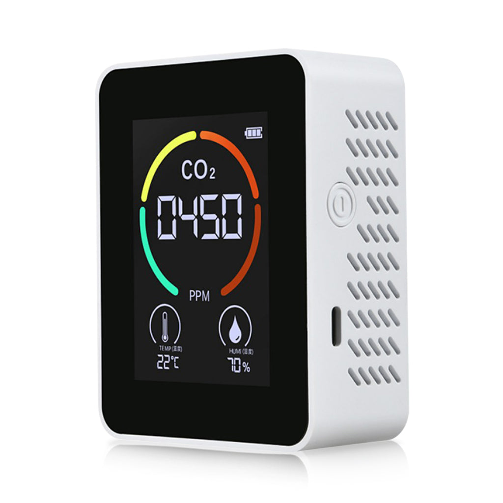 二酸化炭素濃度計 CO2メーター 温度表示 湿度表示 USB充電 換気 - 空気